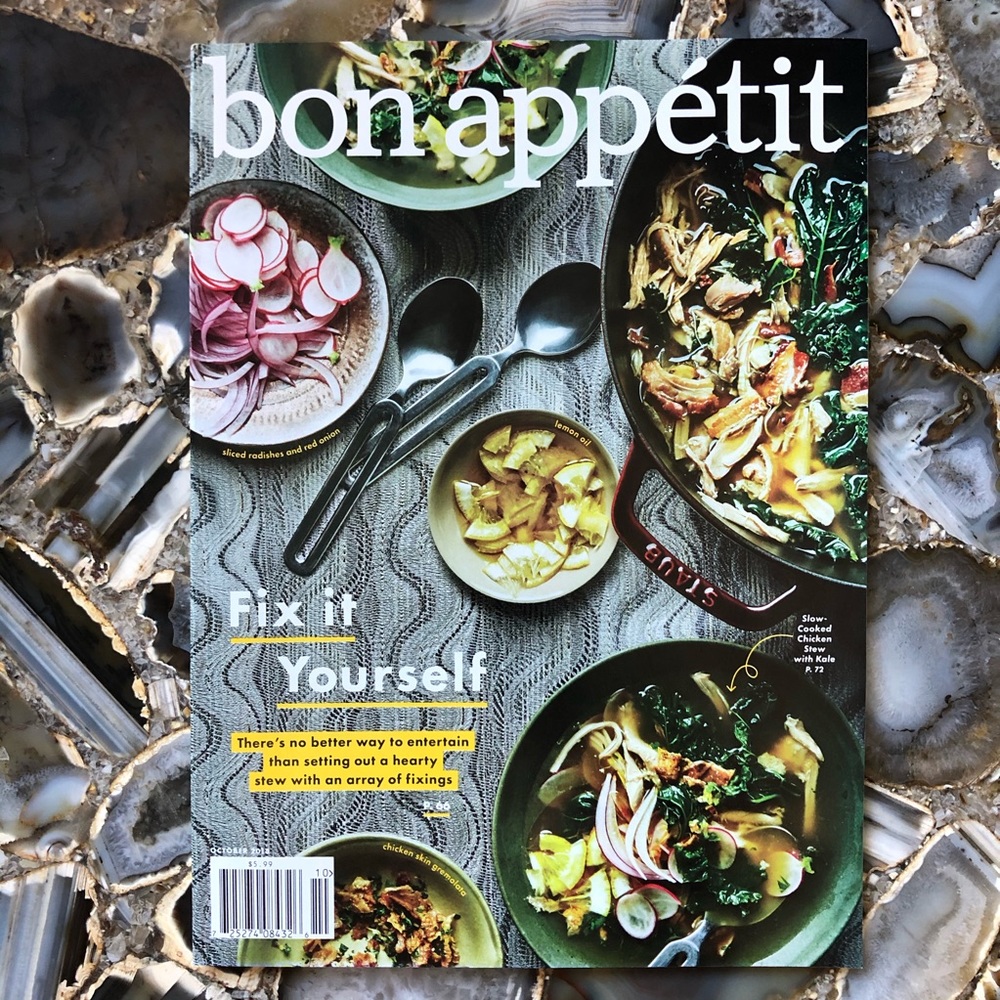 4️⃣/$12 October 2018 bon appétit Magazine